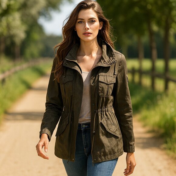 Portmans Womens Utility Jacket Effortless Edge with Everyday Versatility Size 6 - Picture 1 of 9